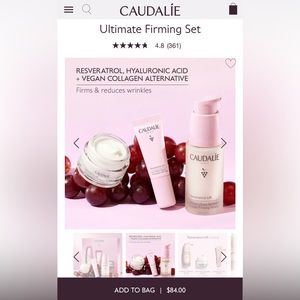 Caudalie Resveratrol Ultimate Firming Lift set- Brand New